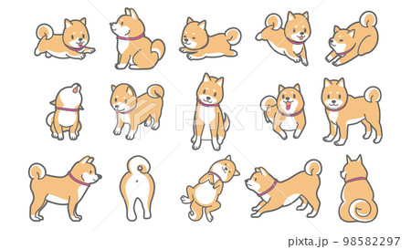 犬 柴犬 動物 シンプルのイラスト素材 - PIXTA