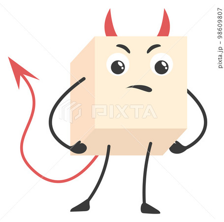 Good sugar cube character. Candy angel mascot - Stock Illustration  [98609806] - PIXTA