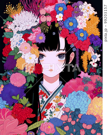 色鮮やかな幻想的な絵 幻想的な花の写真素材 - PIXTA