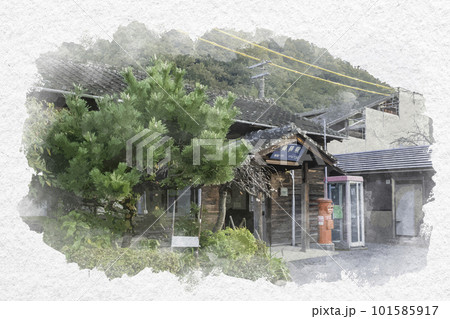 駅 風景 田舎 無人駅のイラスト素材 - PIXTA