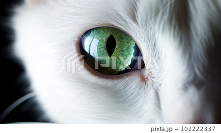 白猫 猫 目 眼の写真素材 - PIXTA