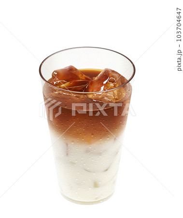 油彩画　アイスカフェラテ アイスカフェラテのイラスト素材 - PIXTA