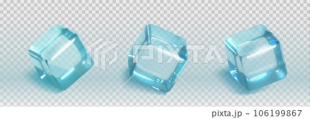 Full metal bucket with ice cubes and pieces of crushed ice isolated on  white background. Stock Photo