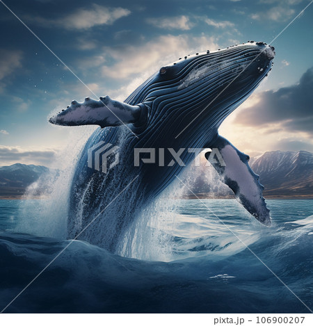 鯨 クジラ 海 ジャンプの写真素材 - PIXTA