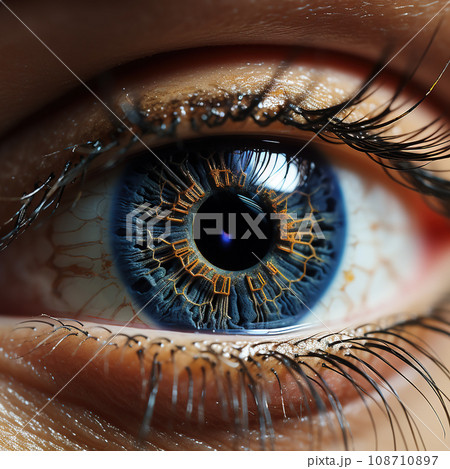 金色の瞳のイラスト素材 - PIXTA