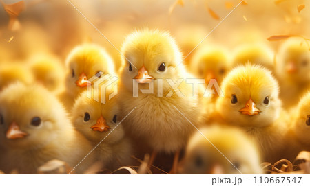 ひよこ ひな 鳥 いっぱいの写真素材 - PIXTA