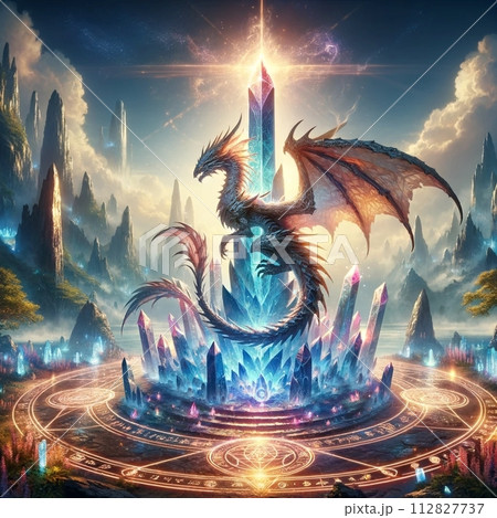 クリスタル ドラゴン dragon crystalのイラスト素材 - PIXTA