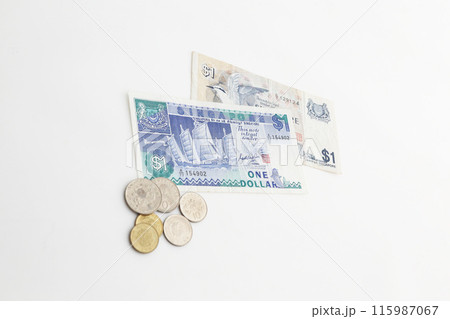 硬貨 貨幣 シンガポール・ドル コインの写真素材 - PIXTA