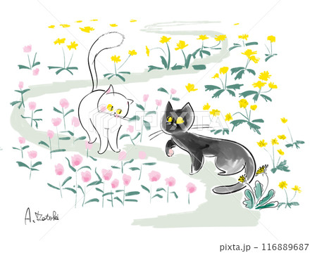 猫 花 動物 花畑のイラスト素材 - PIXTA 猫 花 動物 花畑のイラスト素材 - PIXTA