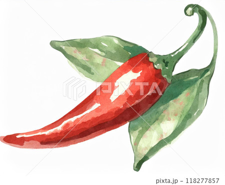 絵画 とうがらし 唐辛子 野菜 水彩 水彩画のイラスト素材 - PIXTA