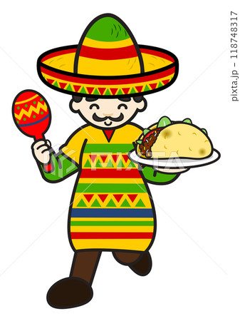 祭り メキシコ 男性 民族衣装のイラスト素材 - PIXTA