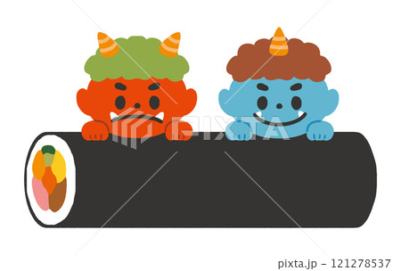 節分 巻き寿司 飾り巻き寿司 鬼の写真素材 - PIXTA