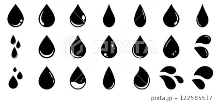 白黒の水たまりのイラスト素材 - PIXTA