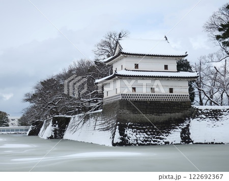 新発田城 冬 雪 冬景色の写真素材 - PIXTA
