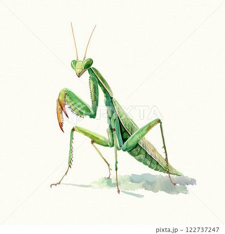 カマキリ 昆虫 水彩画 虫のイラスト素材 - PIXTA