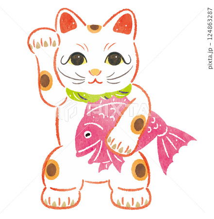 福猫　イラスト　絵 福猫のイラスト素材 - PIXTA
