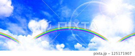 虹 雲 ハート 青空のイラスト素材 - PIXTA