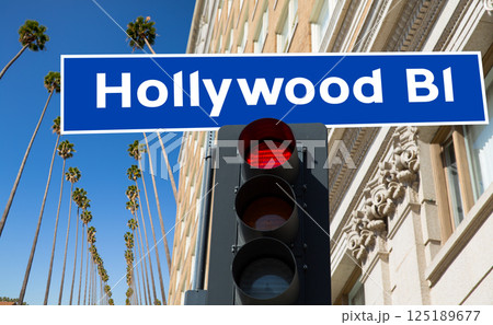 カリフォルニア州 ロサンゼルス ロード 標識の写真素材 - PIXTA