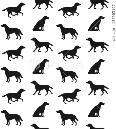 犬 ゴールデンレトリバー シルエット レトリバーのイラスト素材 - PIXTA