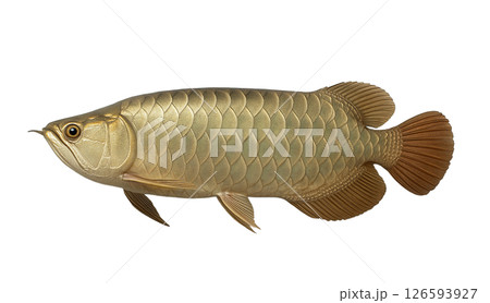 魚 アロワナ 金色 熱帯魚の写真素材 - PIXTA