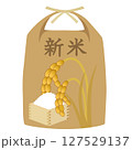 お米 稲のイラスト入り袋 お米 稲のイラスト入り袋 お米 稲のイラスト入り袋 稲穂と升に入ったお米が