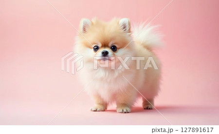 ポメラニアン 犬 可愛い お座りの写真素材 - PIXTA