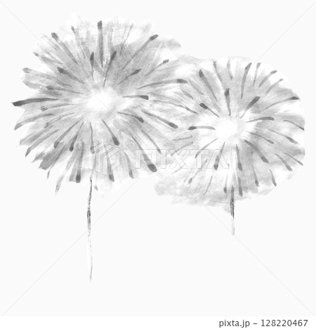 打ち上げ花火 水墨画 夏 花火のイラスト素材 - PIXTA