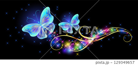 光る蝶のイラスト素材 - PIXTA