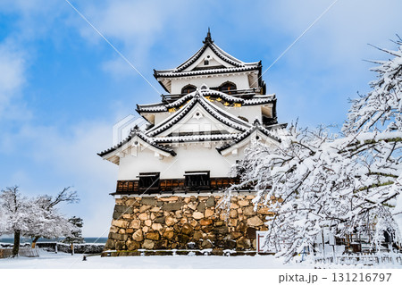 彦根城 雪 冬 積雪の写真素材 - PIXTA