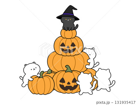 ハロウィン 動物 白猫 猫のイラスト素材 - PIXTA