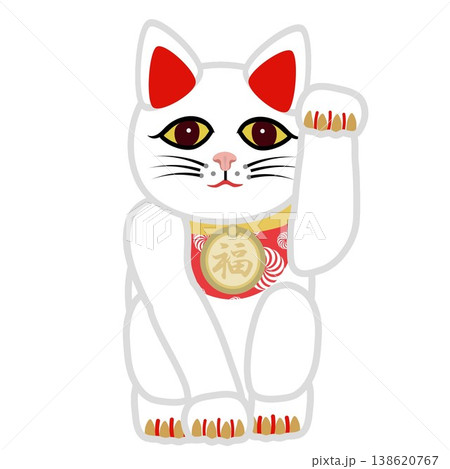 福猫のイラスト素材 - PIXTA