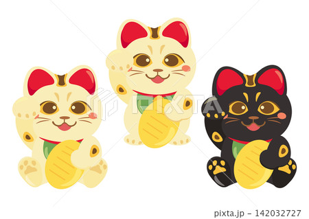 福猫のイラスト素材 - PIXTA